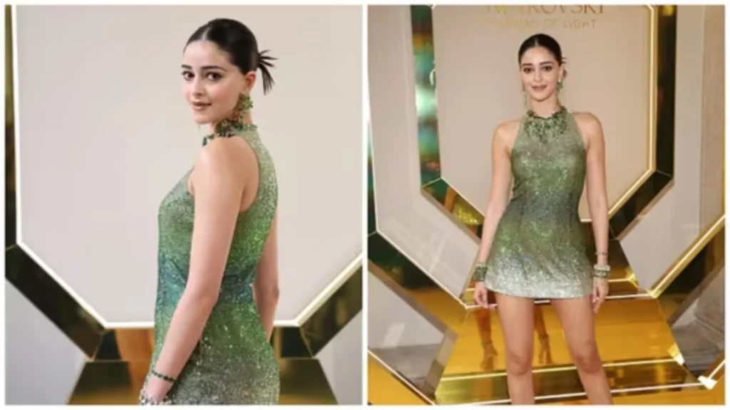 Ananya Panday takes over Milan in tiny green dress at Swarovski event